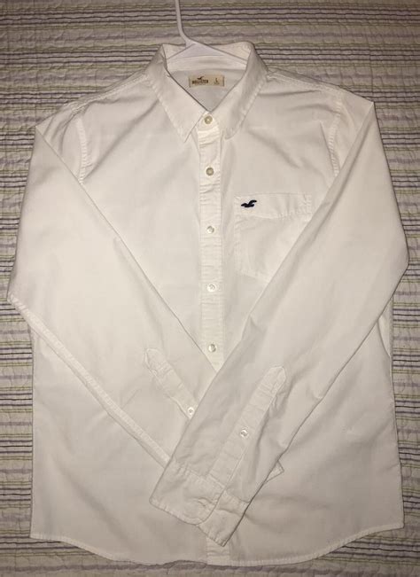 hollister white shirt|hollister white button up shirt.